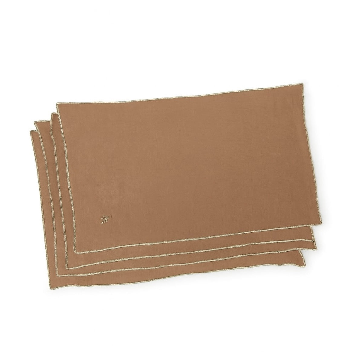 Set di 4 tovagliette lurex in lino lavato 30x50 CAMILLE