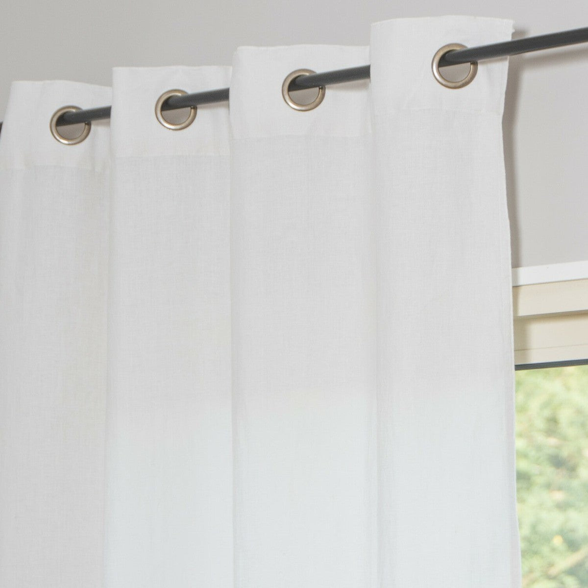 HORTENSE 140x290 washed linen eyelet curtain