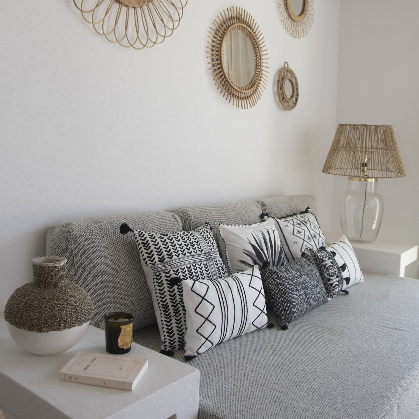 Housse de coussin coton 50x50 FLOWER POWER