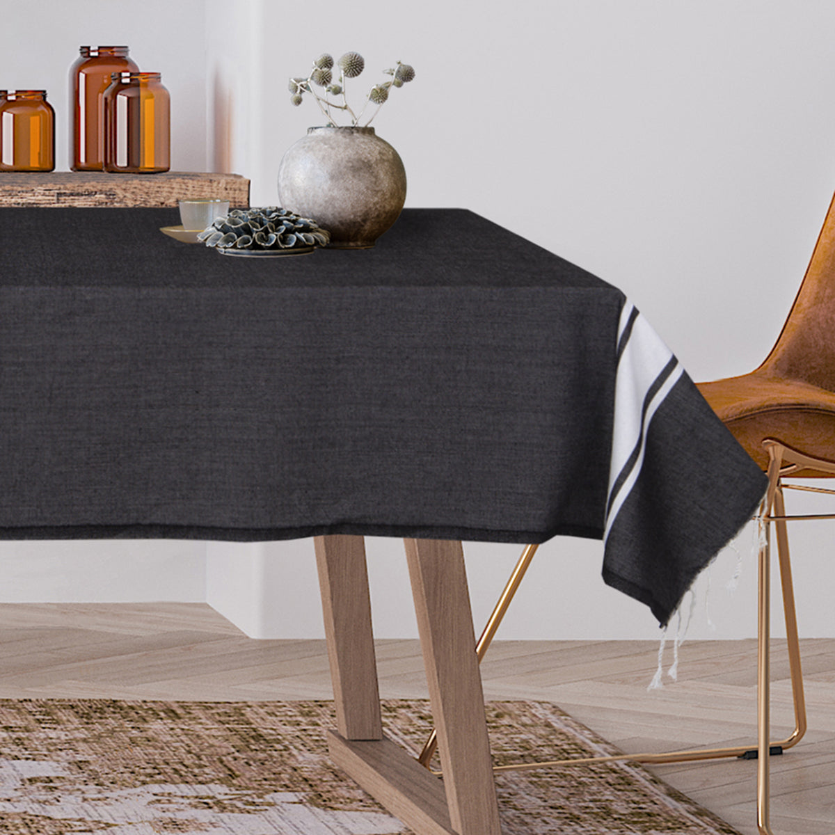 Nappe carrée coton ST TROPEZ 170x170 - febronie.com