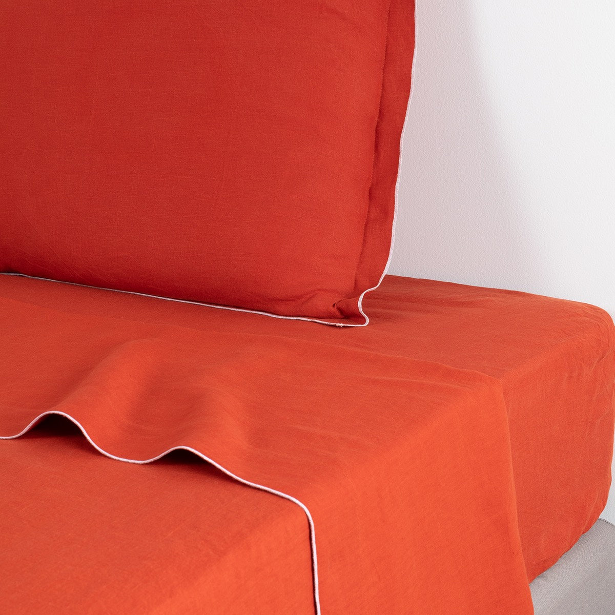 Drap plat lin lavé HORTENSE 240x300 - febronie.com