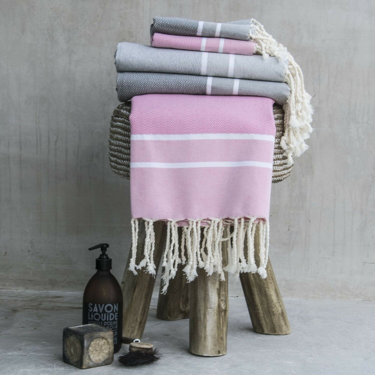 Foutas de bain (1+2) coton 100x200+2(50x80) STOCKHOLM
