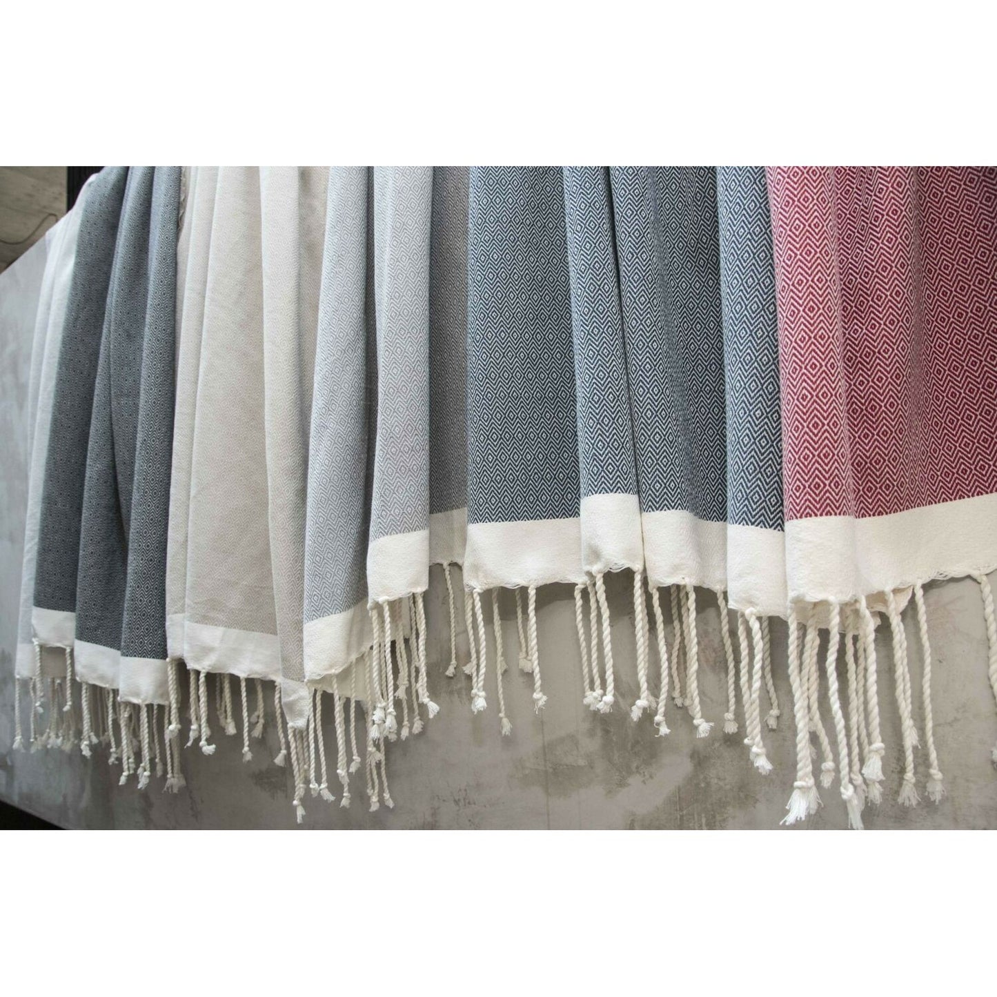 Plaid coton gris moyen et écru COURCHEVEL