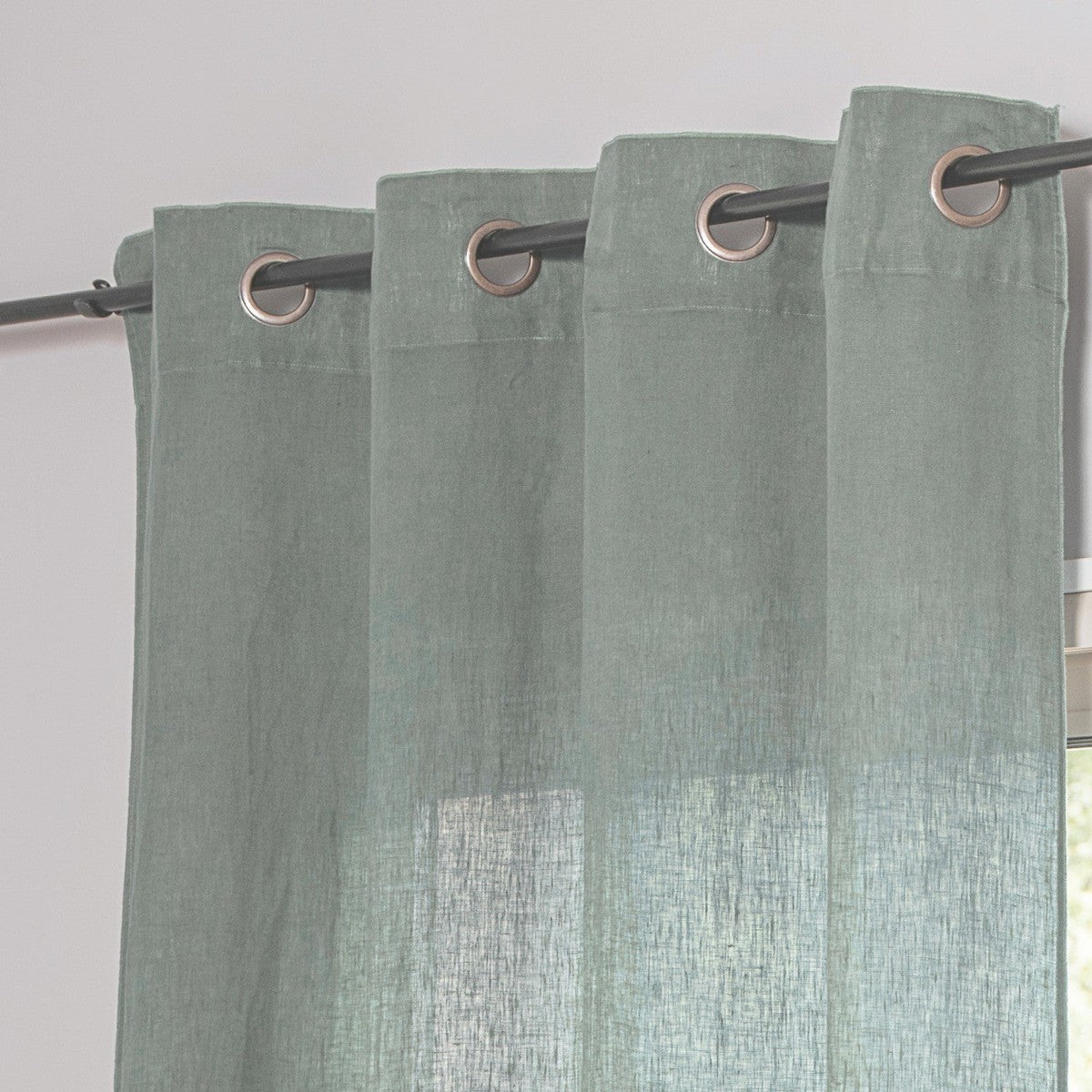 HORTENSE 140x290 washed linen eyelet curtain