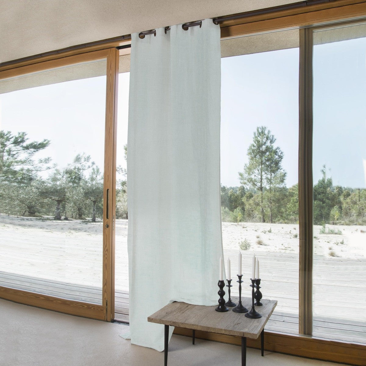 HORTENSE 140x290 washed linen eyelet curtain
