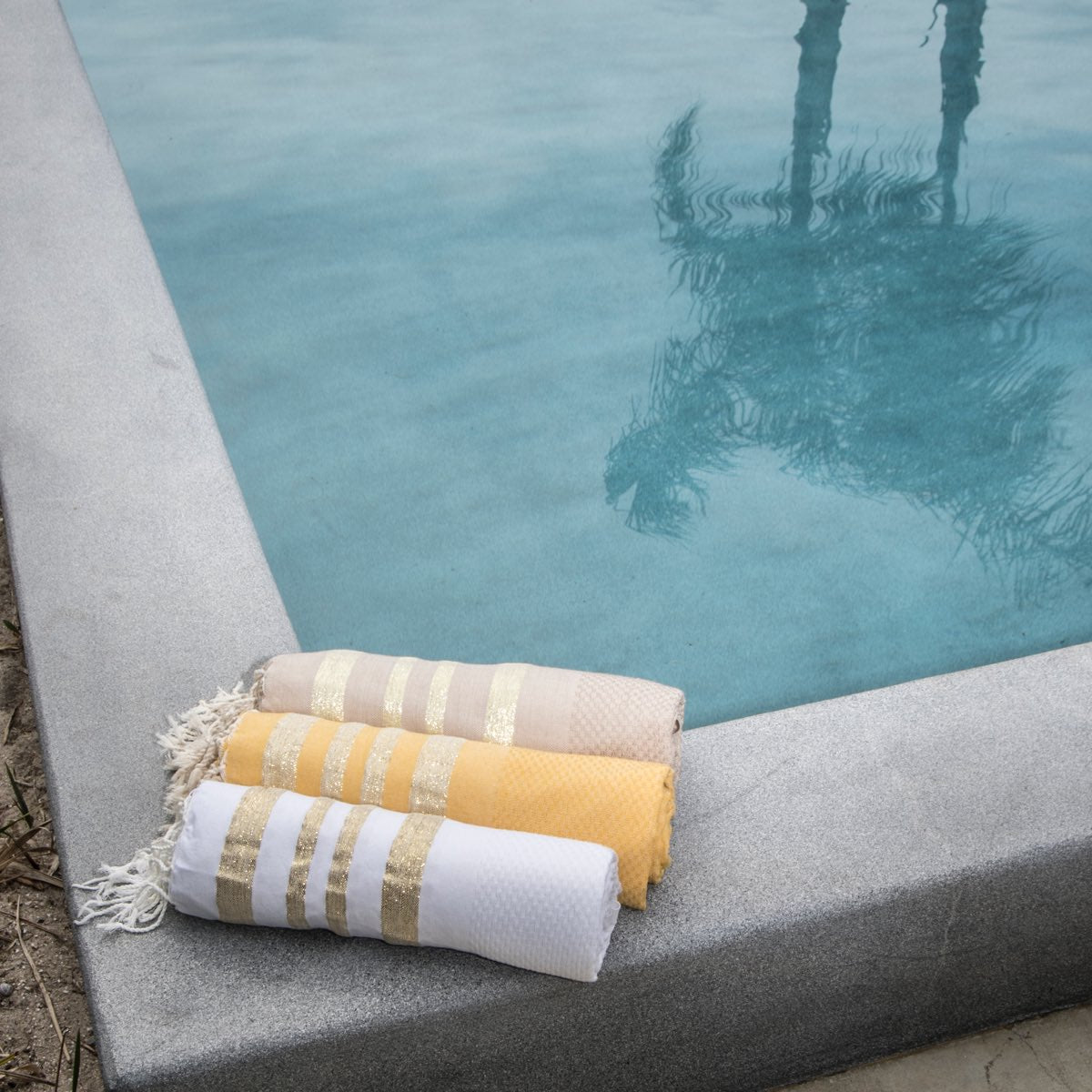 Fouta nid d'abeille coton 100x200 HAMPTONS