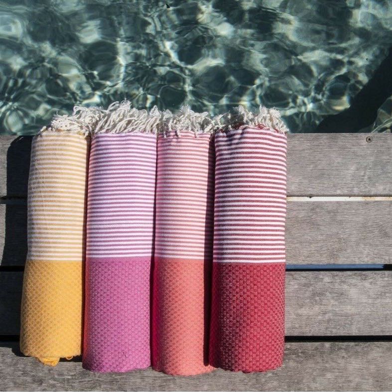 Fouta nid d'abeille coton 100x200 IBIZA