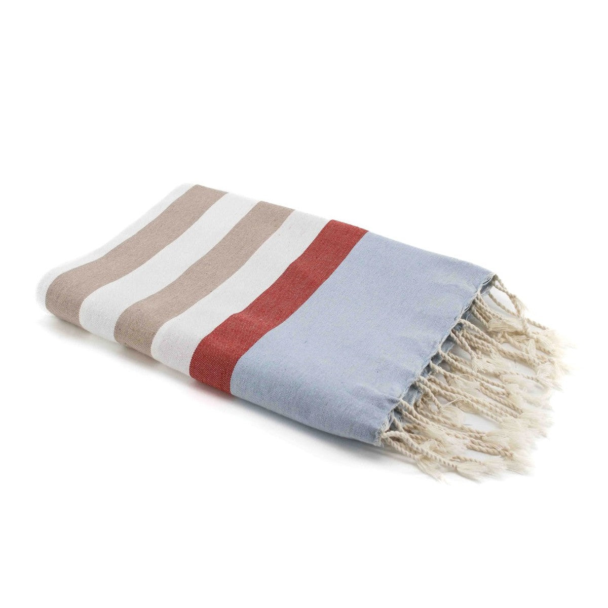 Fouta tricolore coton ARCACHON 100x200 - febronie.com