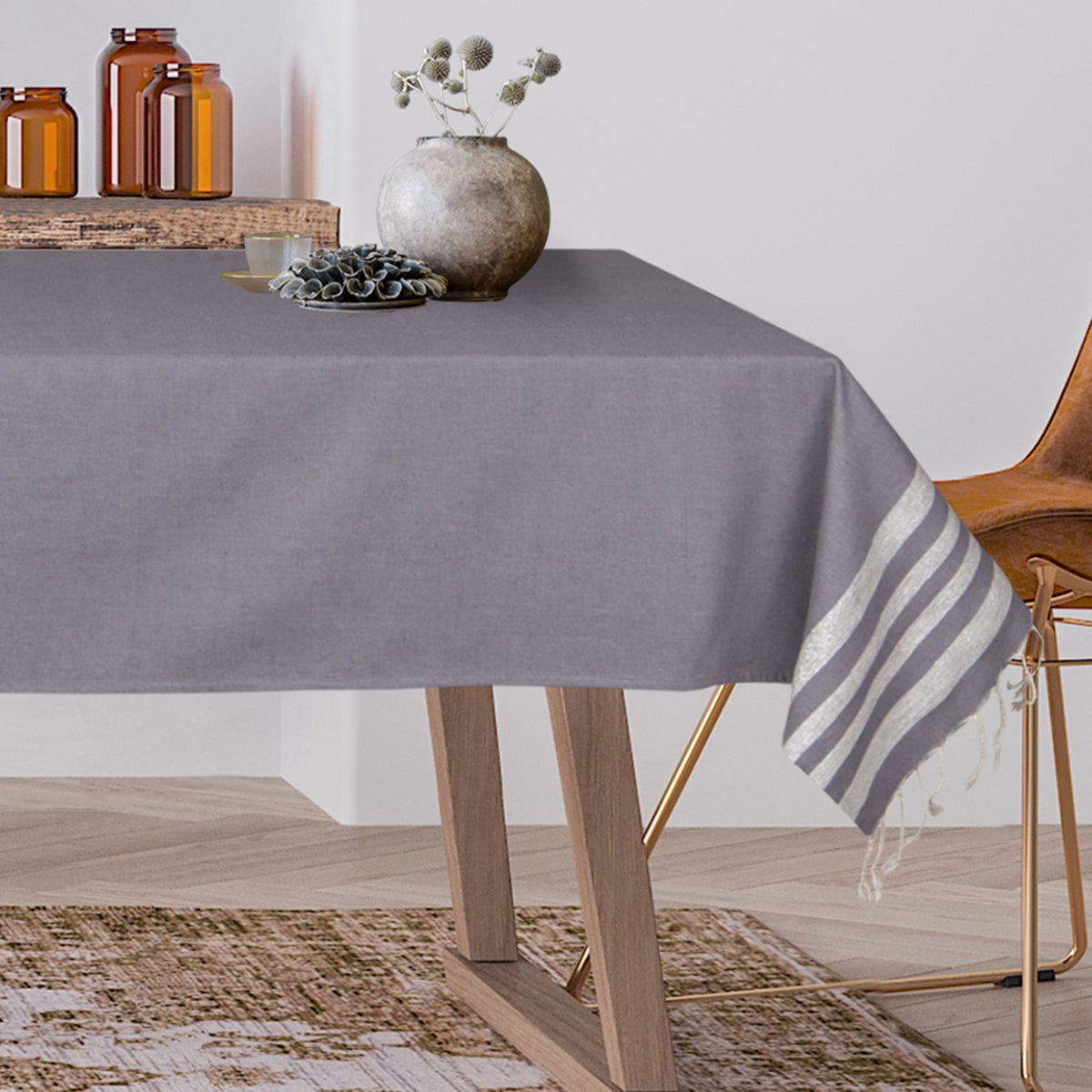 Nappe carrée coton HAMPTONS 170x170 - febronie.com