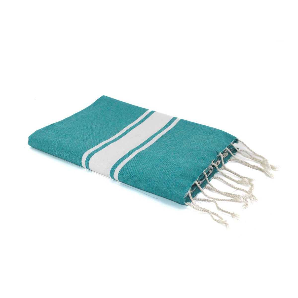 Fouta bande blanche coton ST TROPEZ 100x200