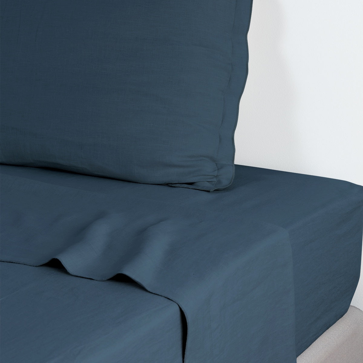 Drap plat lin lavé HORTENSE 240x300 - febronie.com