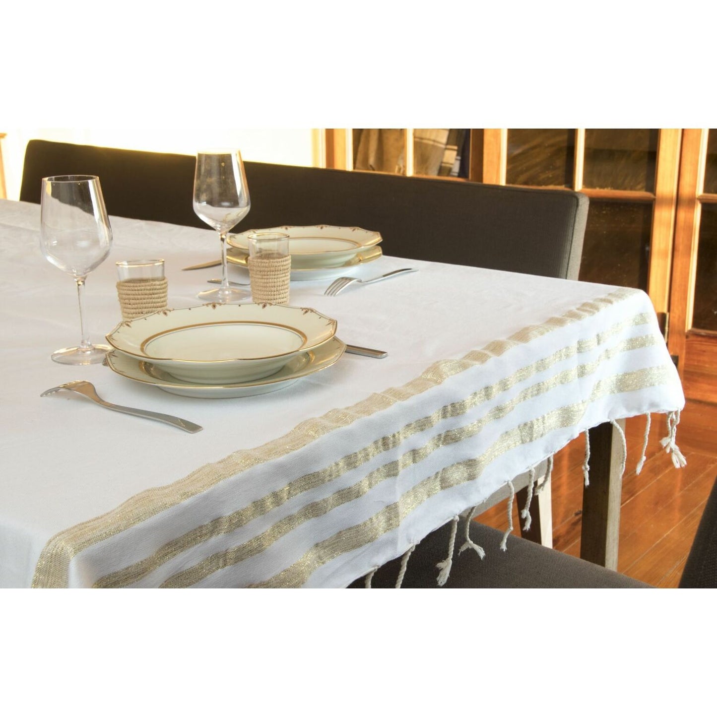 Tablecloth in cotton HAMPTONS 170x170