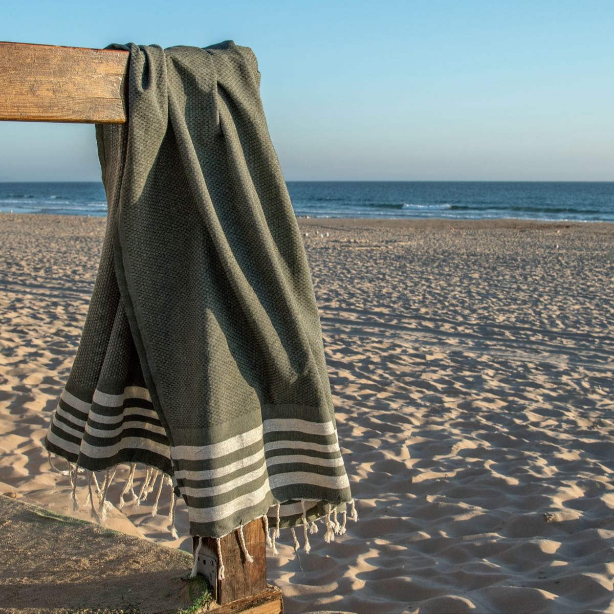 Fouta nid d'abeille coton 100x200 HAMPTONS