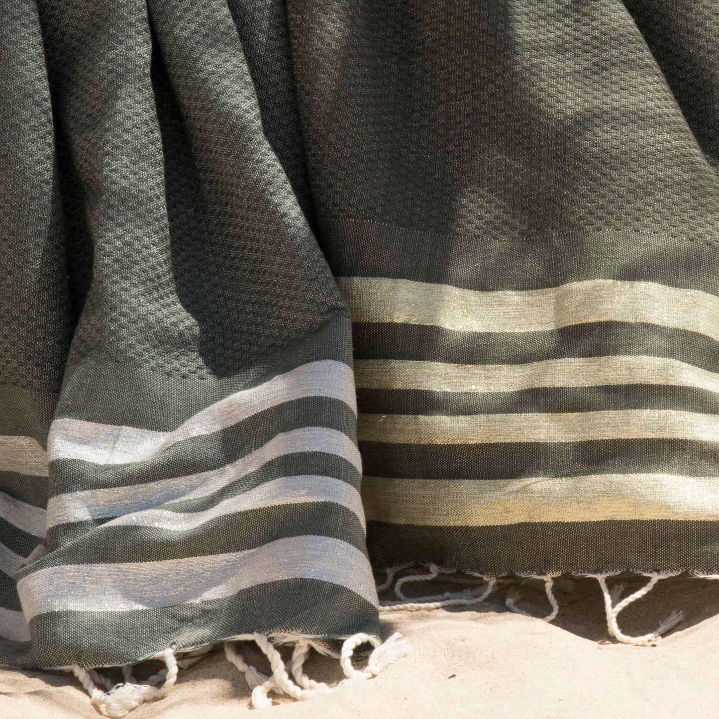Fouta nid d'abeille coton 100x200 HAMPTONS