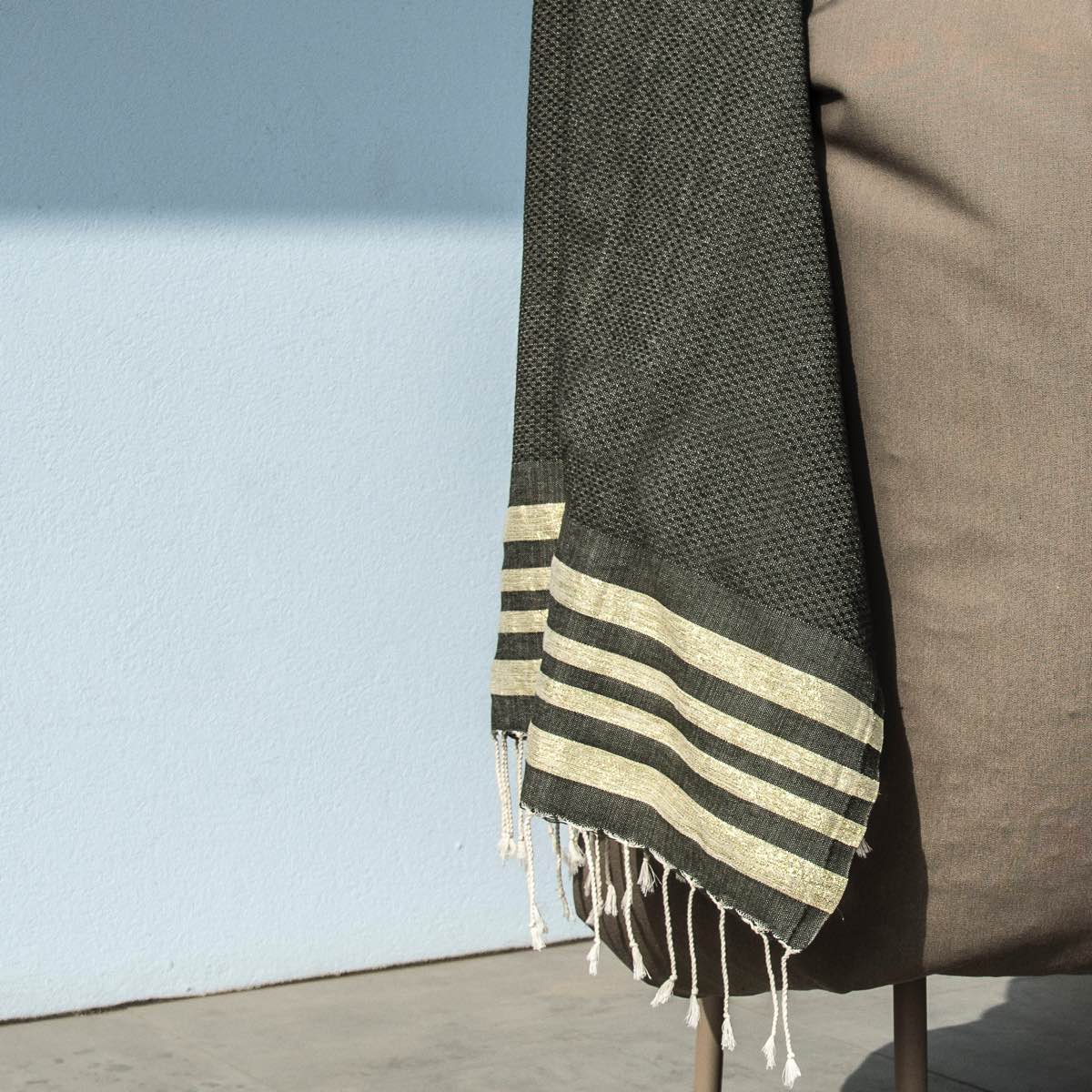 Fouta nid d'abeille coton 100x200 HAMPTONS