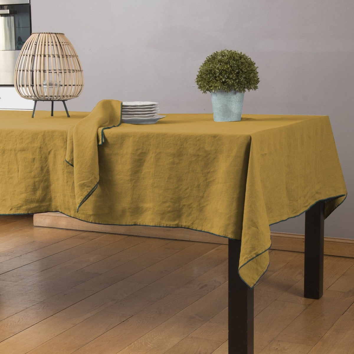 Nappe lin lavé HORTENSE 150x300 - febronie.com