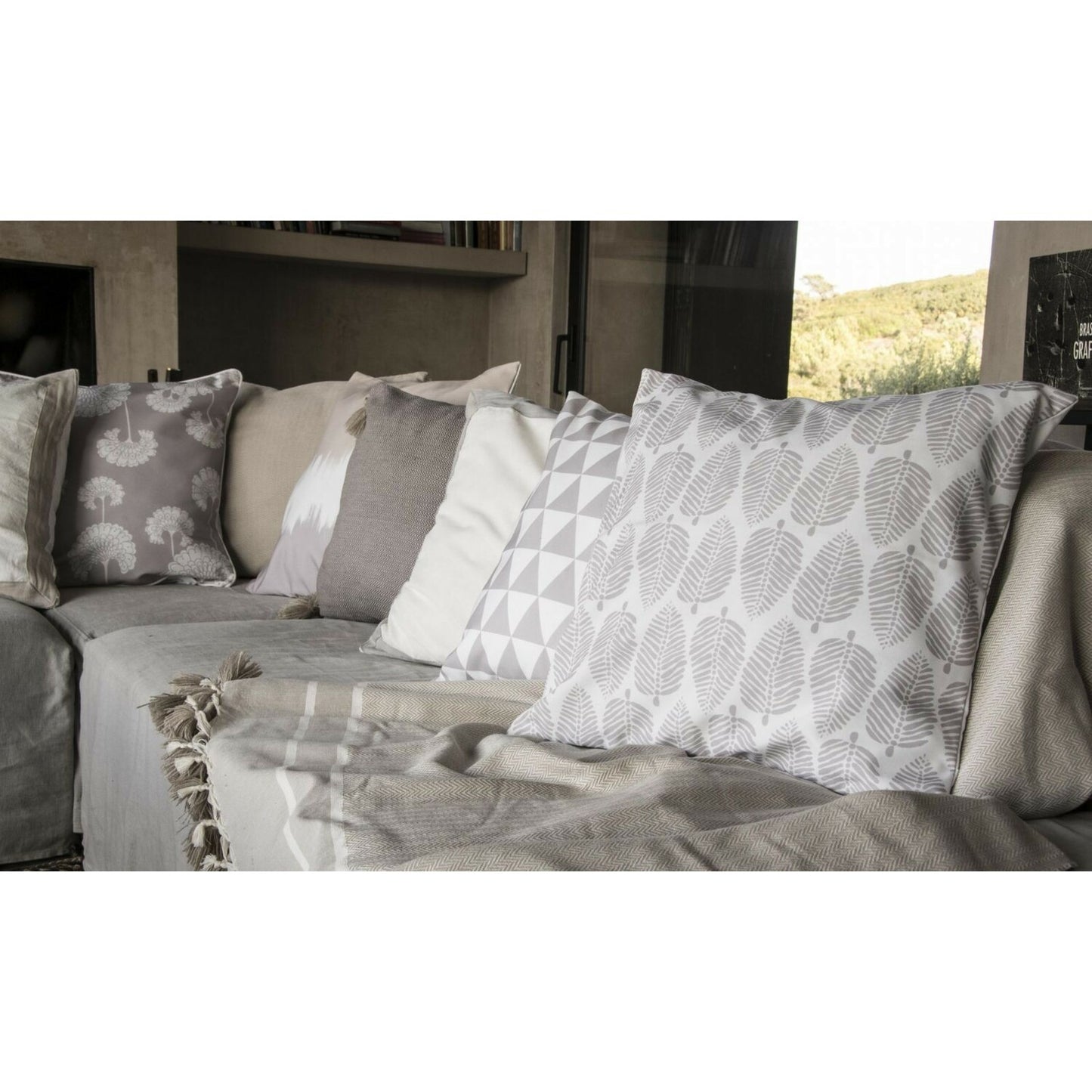 Plaid coton taupe STOCKHOLM