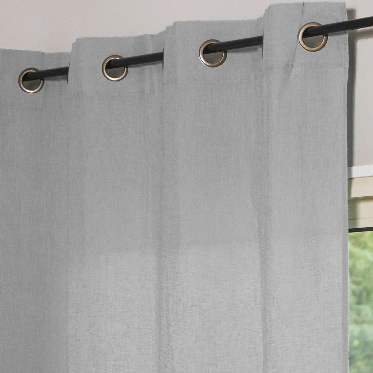 HORTENSE 140x290 washed linen eyelet curtain