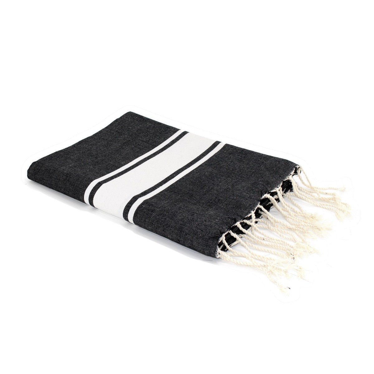 Fouta bande blanche coton ST TROPEZ 100x200 - febronie.com