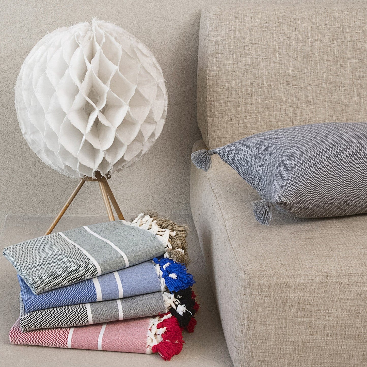 Plaid coton noir STOCKHOLM febronie.com