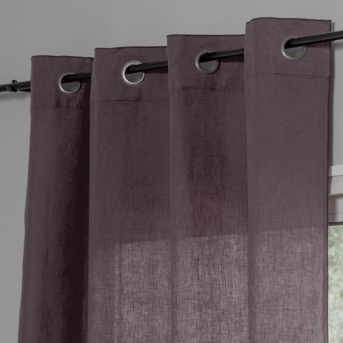 HORTENSE 140x290 washed linen eyelet curtain