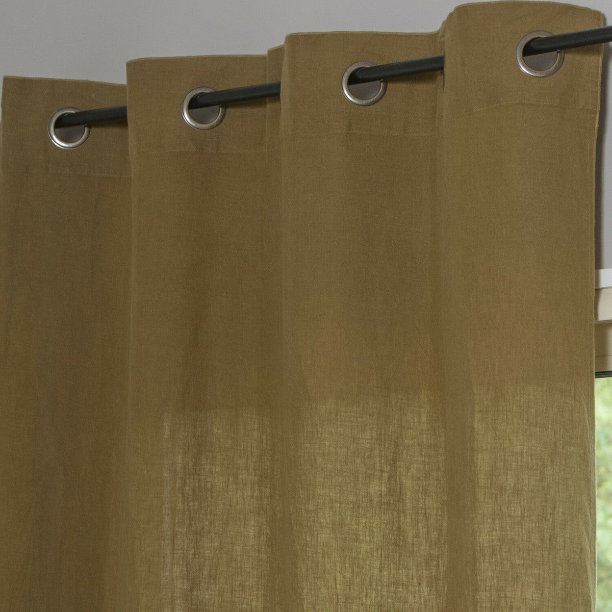 HORTENSE 140x290 washed linen eyelet curtain