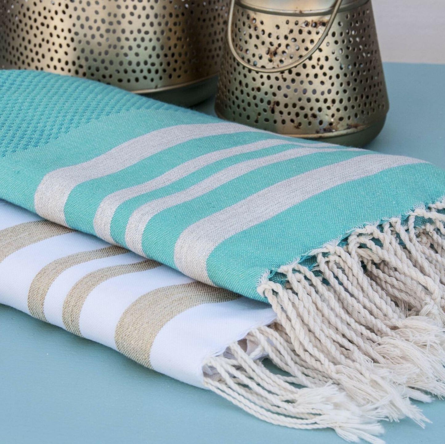 Fouta nid d'abeille coton 100x200 HAMPTONS