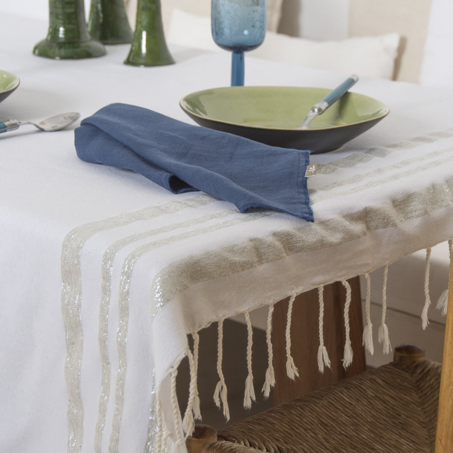 Tablecloth in cotton HAMPTONS 170x170