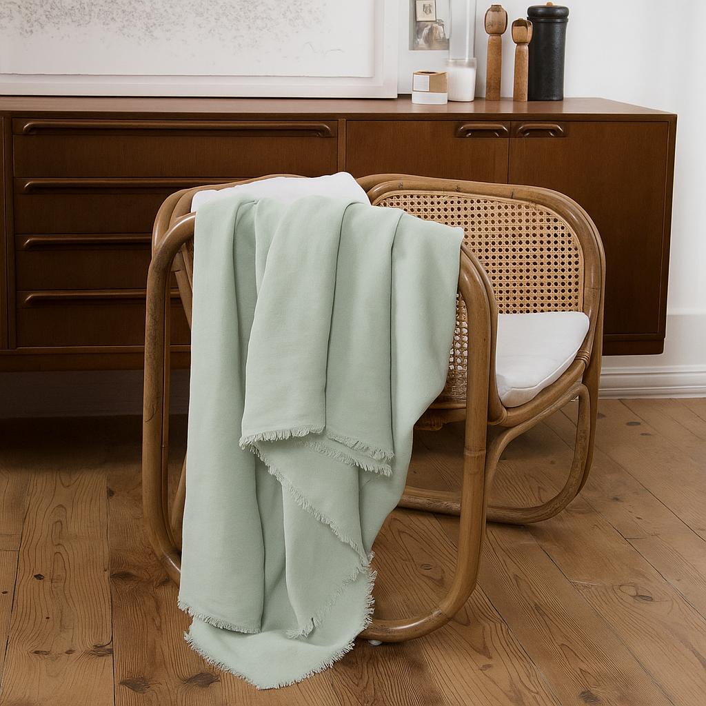 HORTENSE washed linen bedspread 180x260