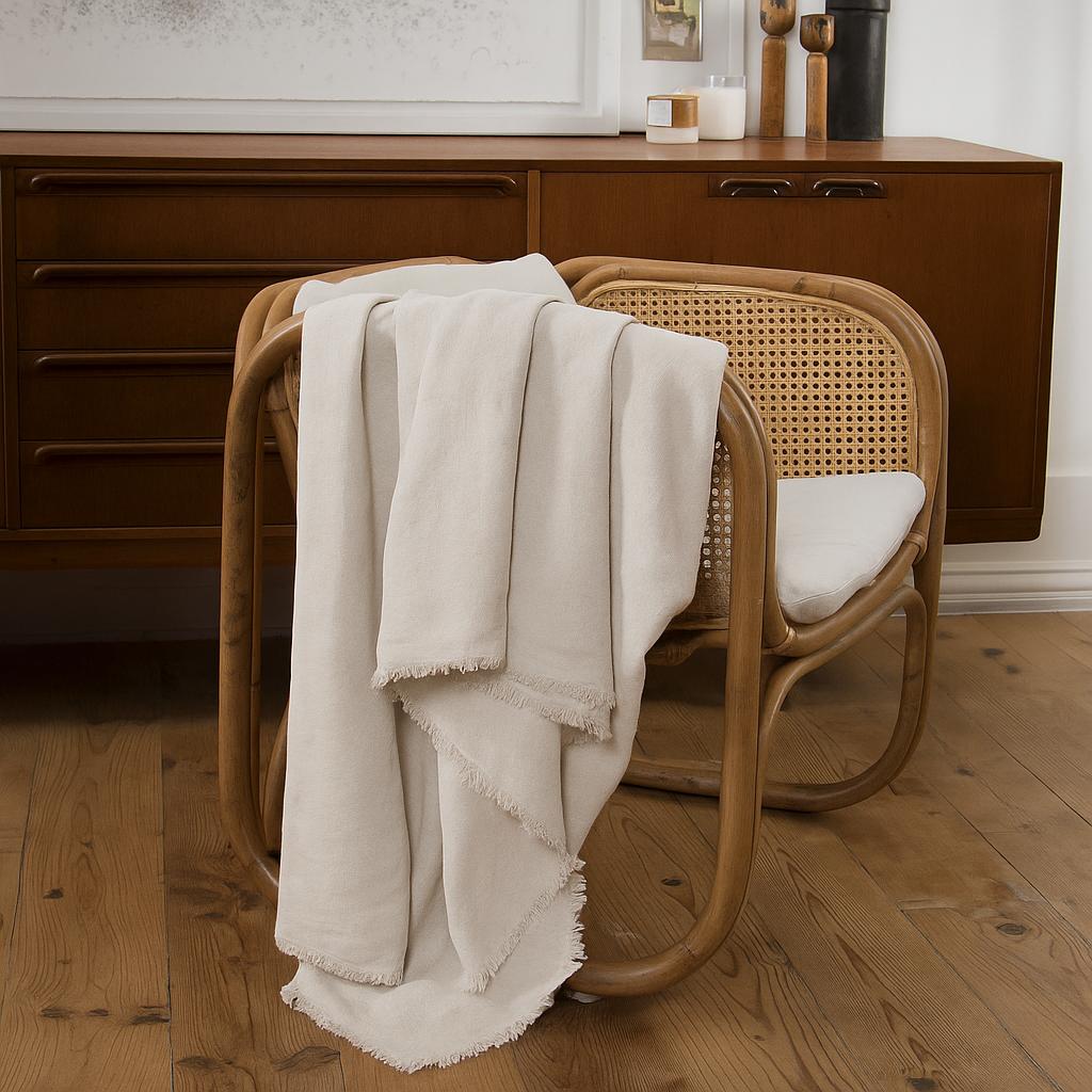 HORTENSE washed linen bedspread 180x260