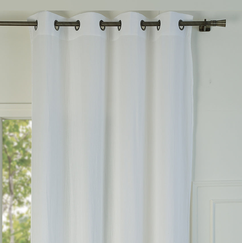 Eyelet curtain in cotton gauze 140x290 CARLA