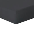 Drap housse lin lavé ardoise HORTENSE - 200x200x40 - febronie.com