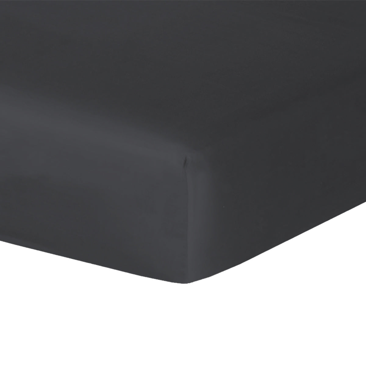 Drap housse satin de coton ardoise JULIA - febronie.com