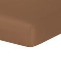 Drap housse satin de coton caramel JULIA - 180x200x40 - febronie.com