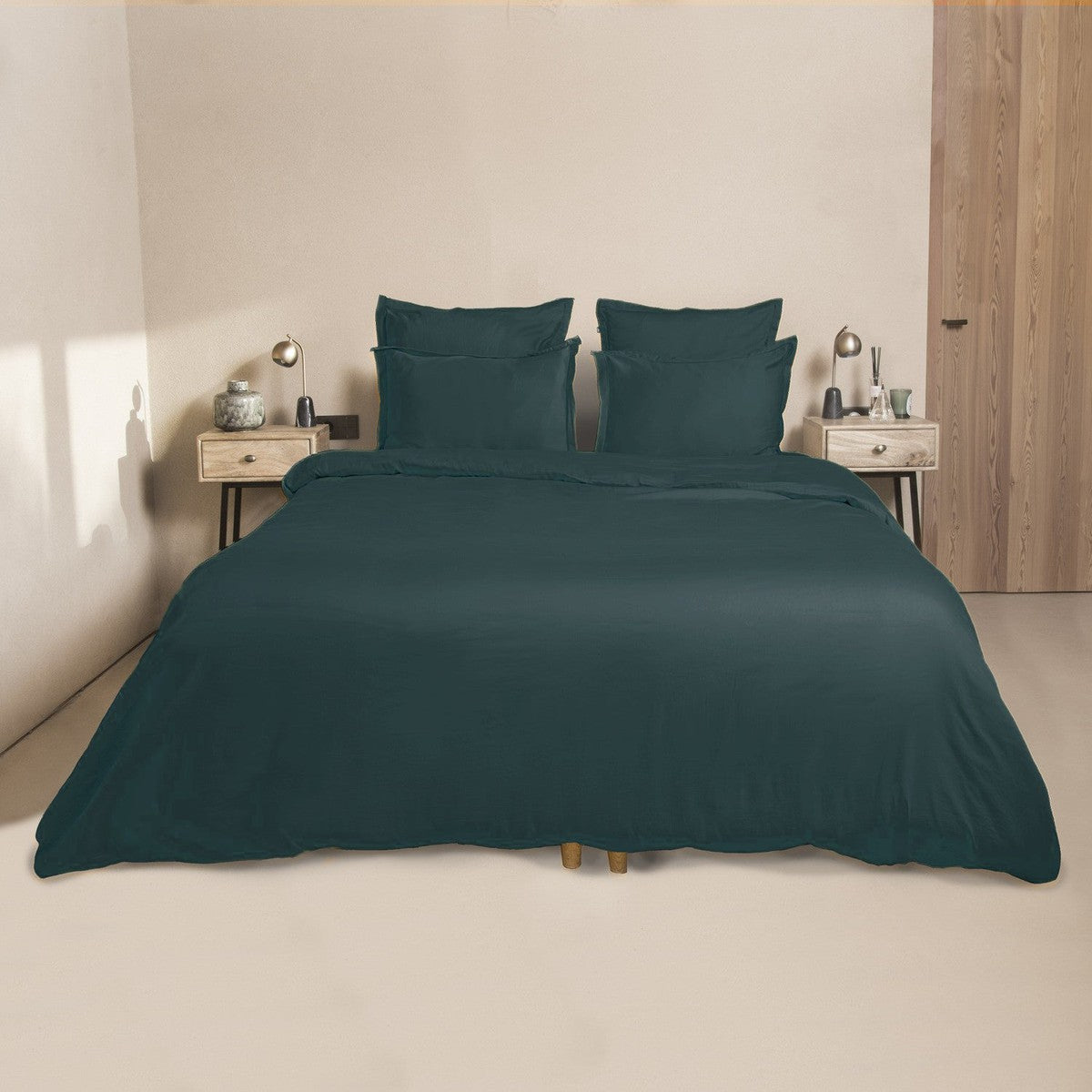 Housse de couette satin de coton canard JULIA - 260x240 - febronie.com