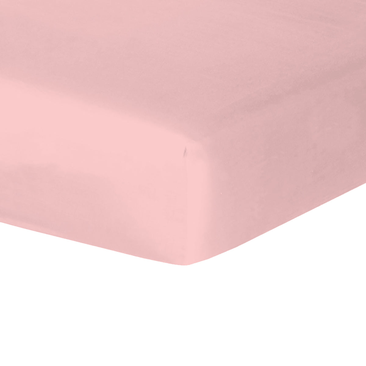 Drap housse satin de coton rose JULIA - 200x200x40 - febronie.com
