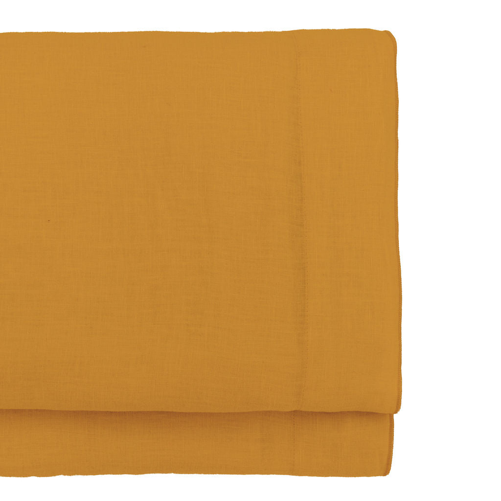 HORTENSE washed linen flat sheet 240x300