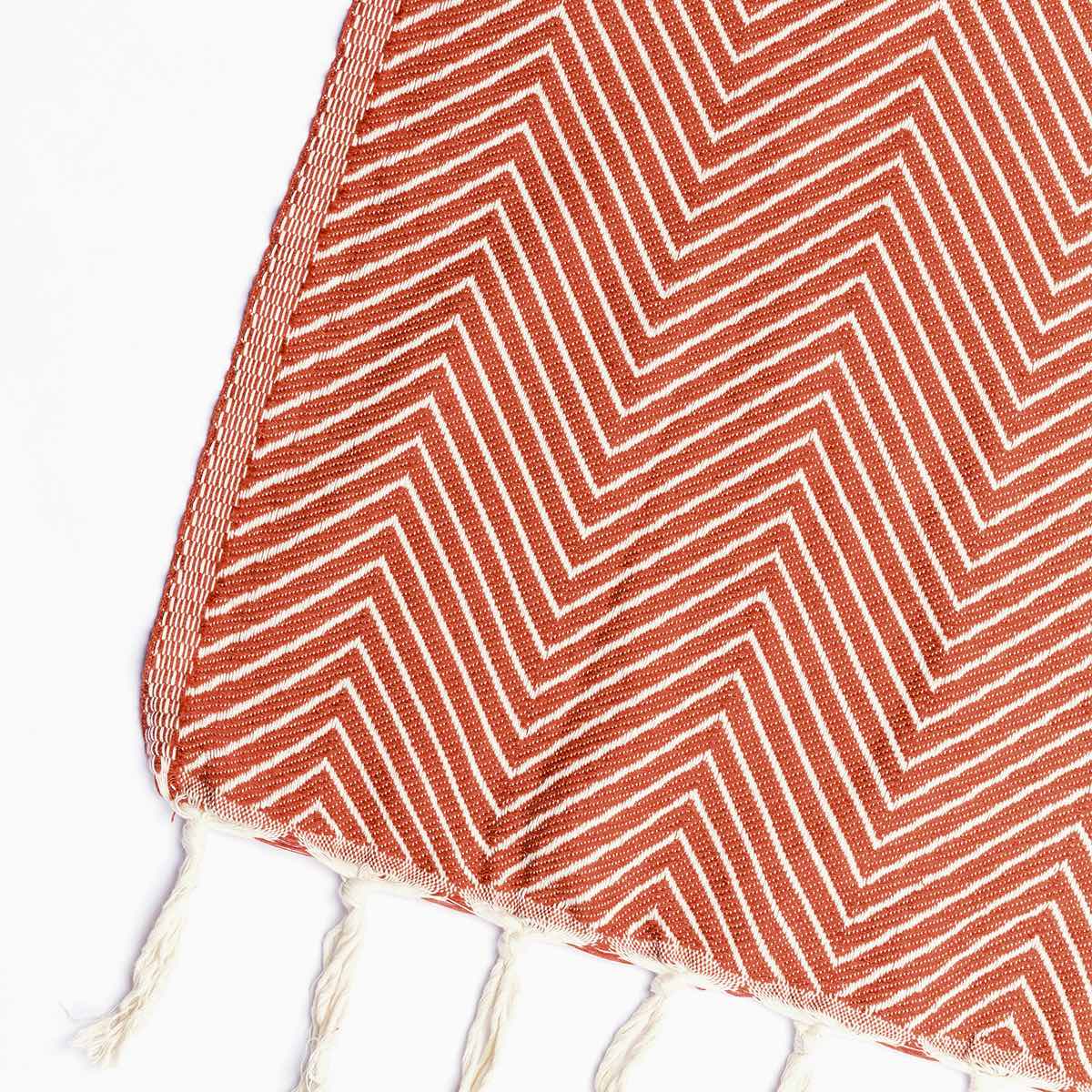 Plaid coton terracotta AMSTERDAM