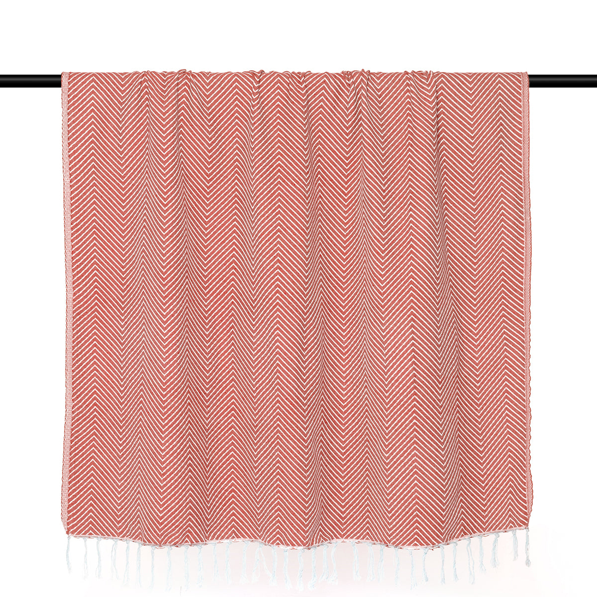 Plaid coton terracotta AMSTERDAM