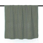 Plaid coton vert kaki AMSTERDAM    febronie.com