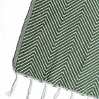 Plaid coton vert kaki AMSTERDAM    febronie.com