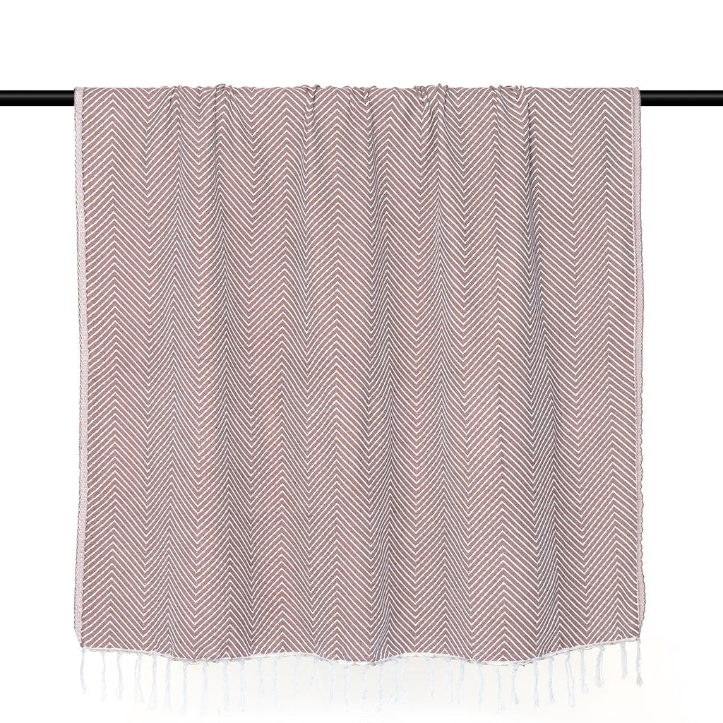 Plaid coton taupe AMSTERDAM    febronie.com