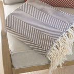 Plaid coton taupe AMSTERDAM    febronie.com