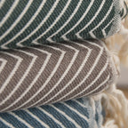 Plaid coton taupe AMSTERDAM    febronie.com