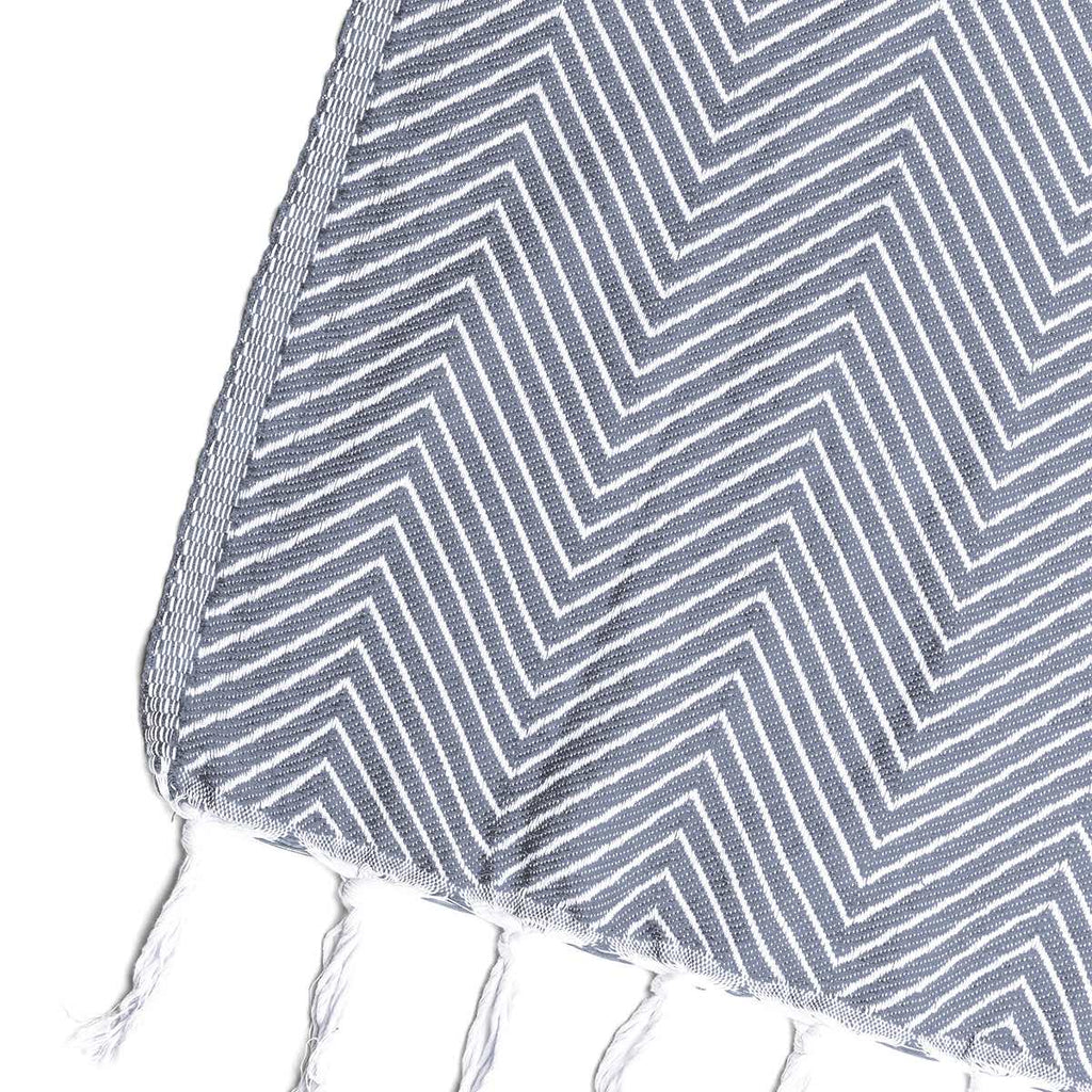 Plaid coton gris moyen AMSTERDAM    febronie.com