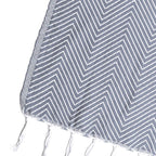 Plaid coton gris moyen AMSTERDAM    febronie.com