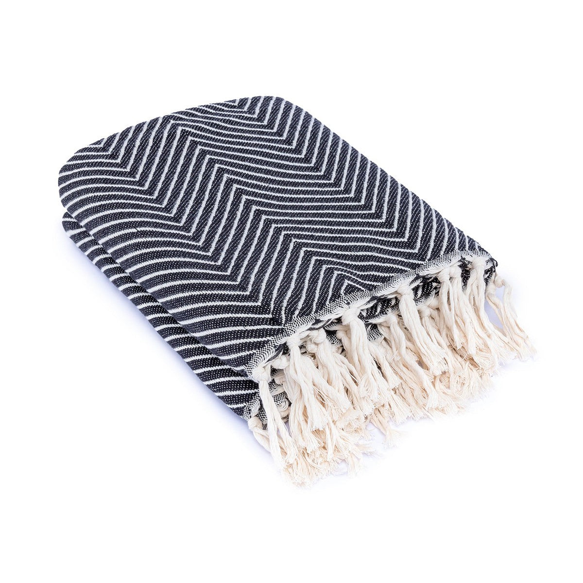 Plaid coton noir AMSTERDAM    febronie.com