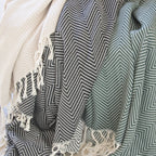 Plaid coton noir AMSTERDAM    febronie.com