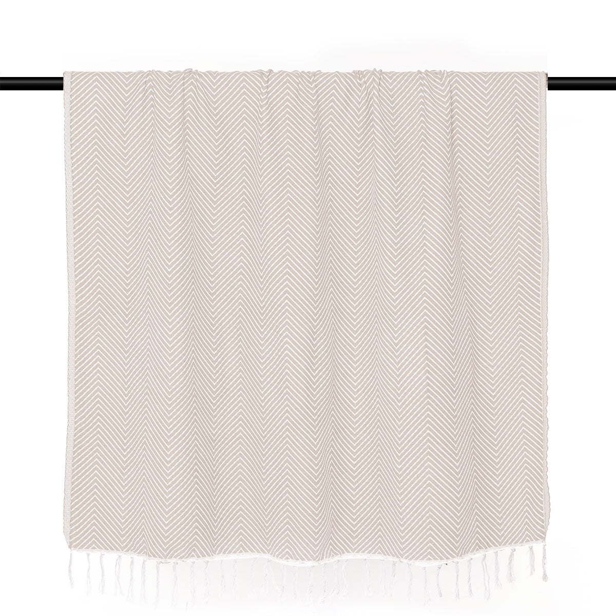 Plaid coton taupe clair AMSTERDAM    febronie.com