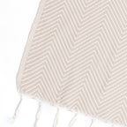 Plaid coton taupe clair AMSTERDAM    febronie.com